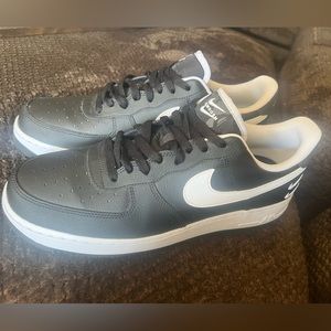 Black and white Air Force ones